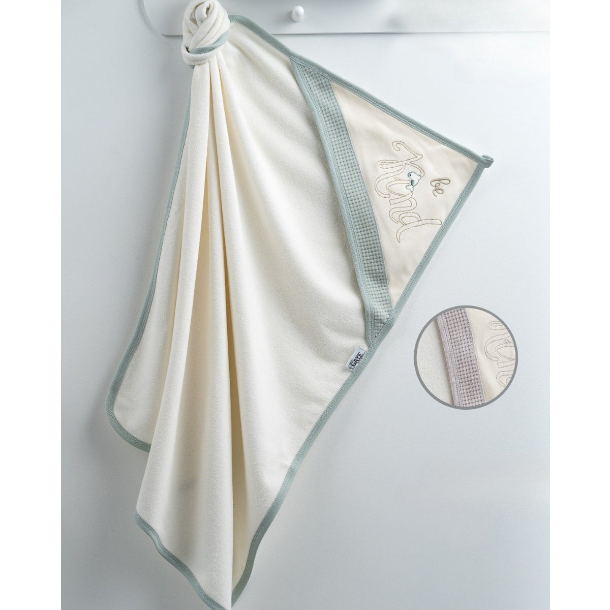 Be Kind Silgi Bebek Havlusu (Mint-Krem)