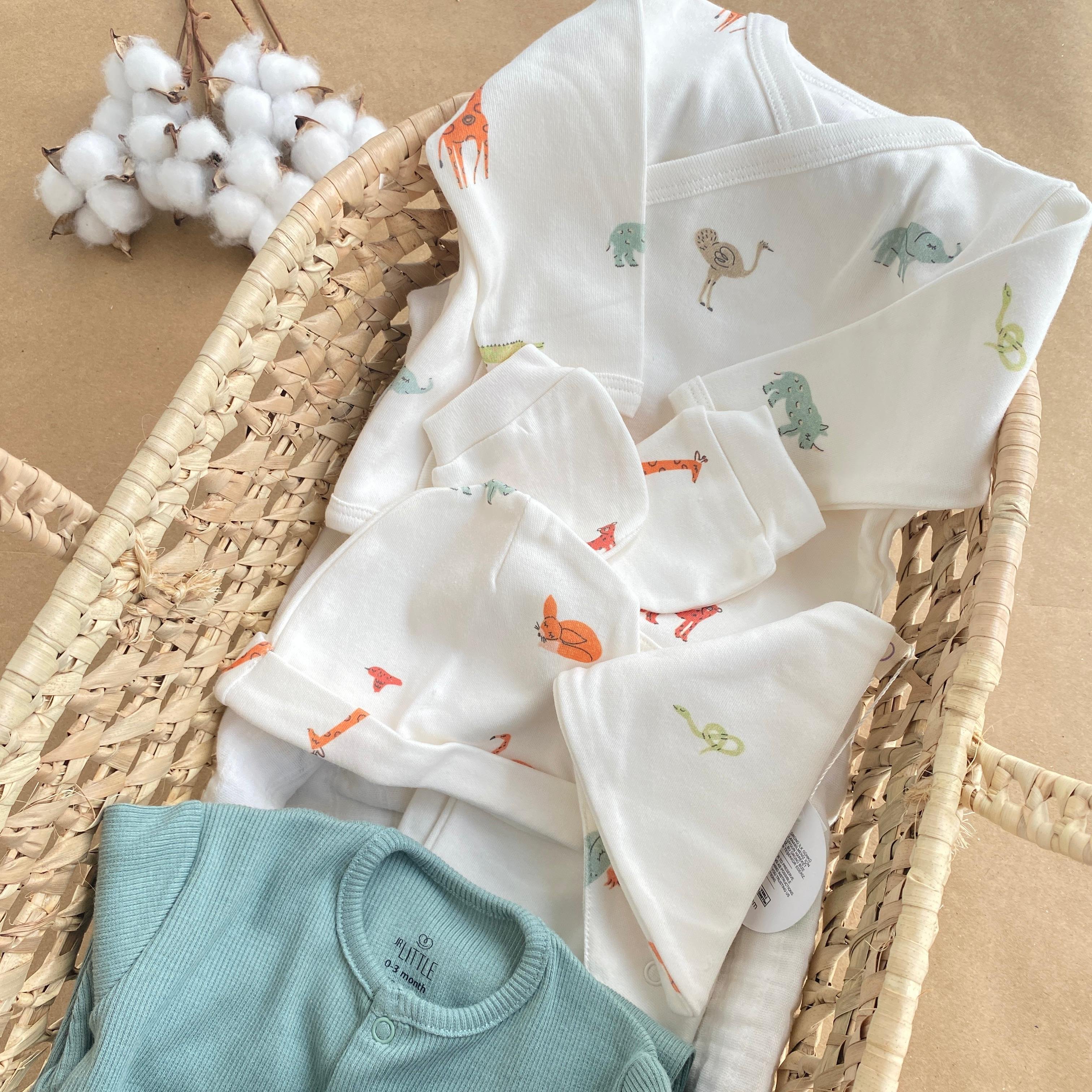 7'li Jr. Animals, Mint Patik, Mint Tulum Yeni Doğan Set
