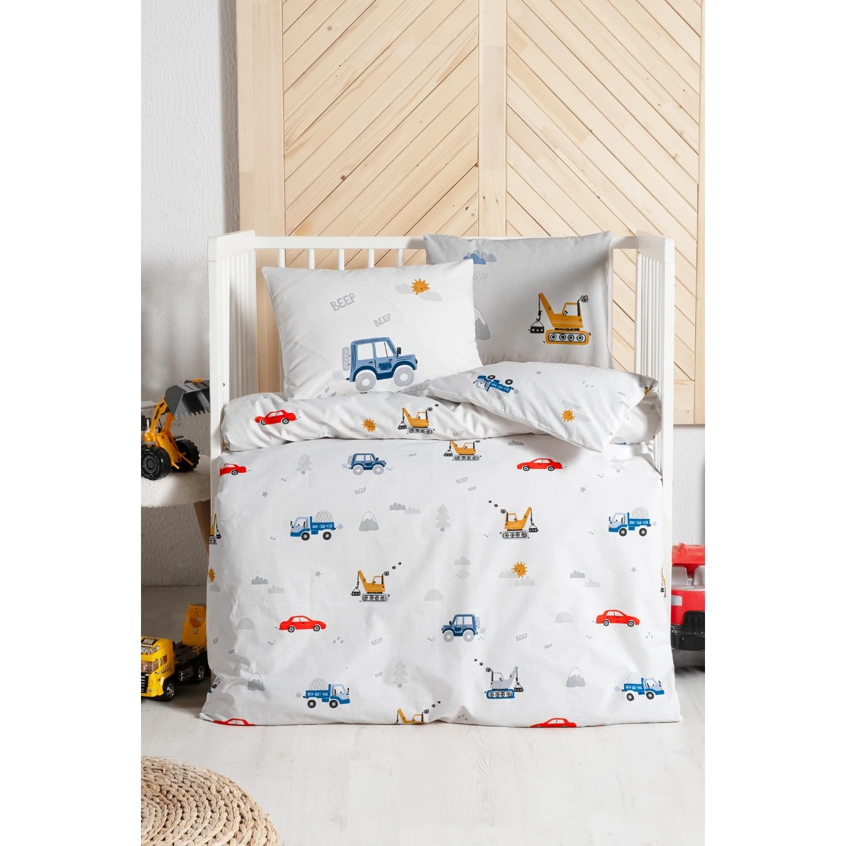 4'lü Unisex Baskılı Nevresim Takımı - Cars