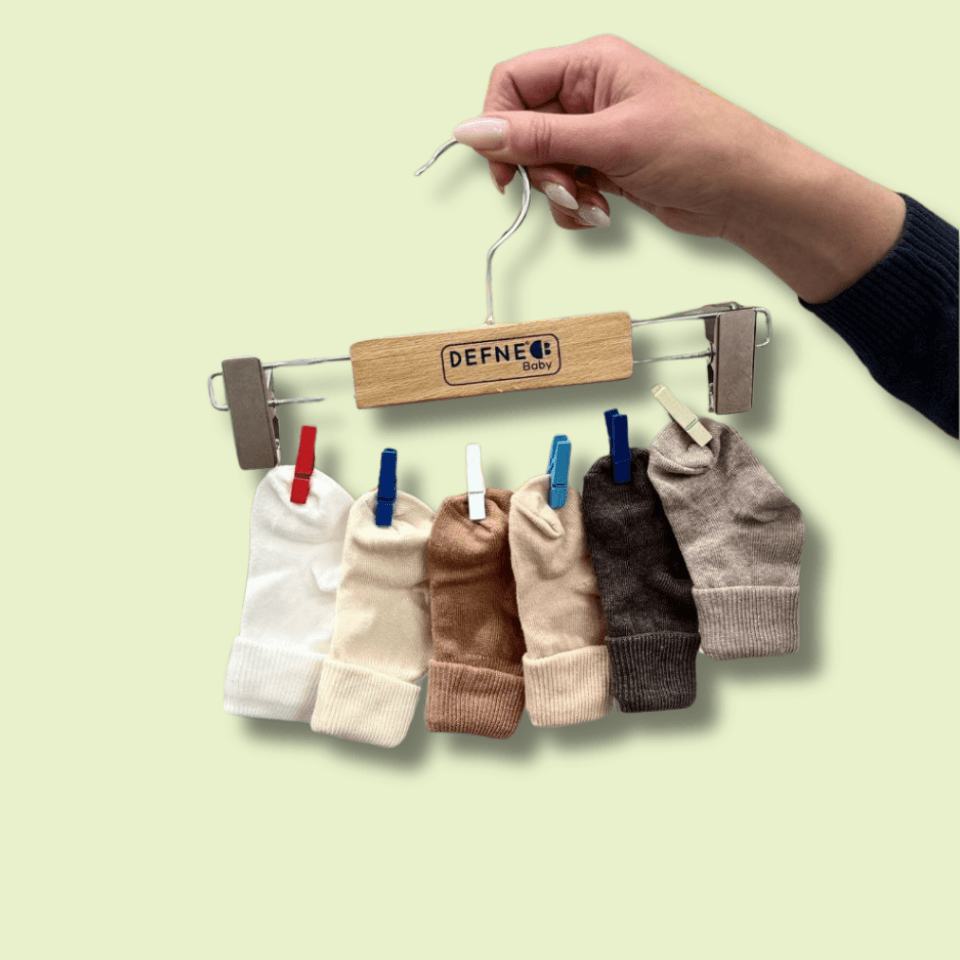 6'lı Unisex Toprak %100 Pamuk Çorap 0-6 Ay 