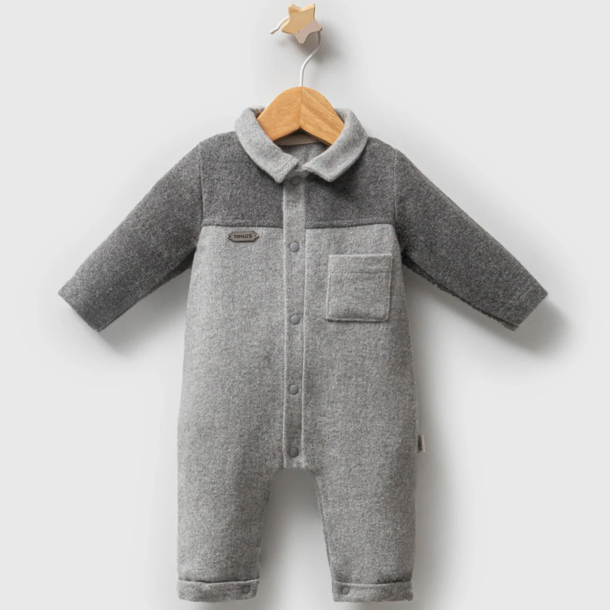 Erkek Bebek Customary Gri Kışlık Tulum