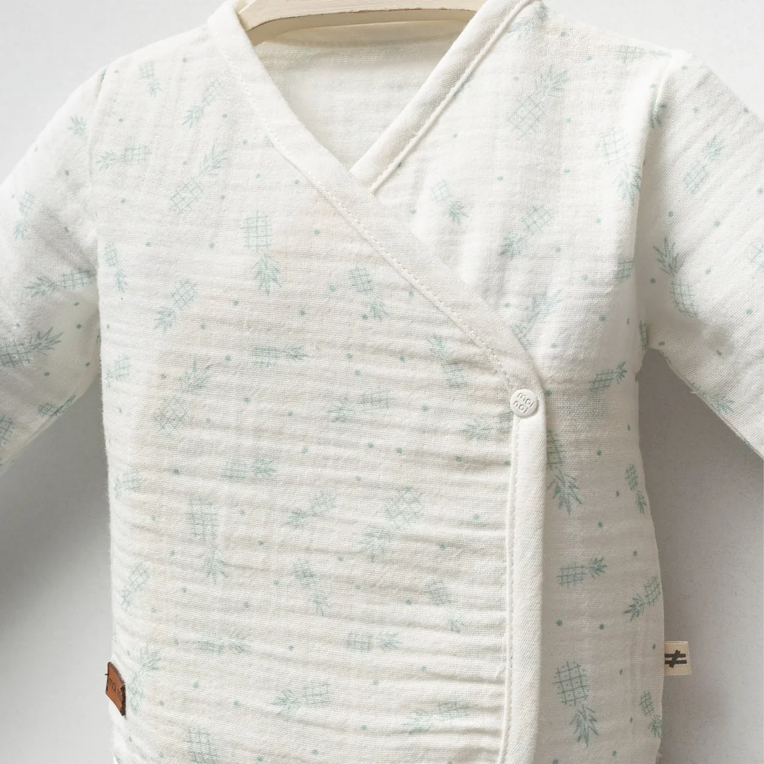 10'lu Ananas Desenli Müslin Hastane Çıkışı Set