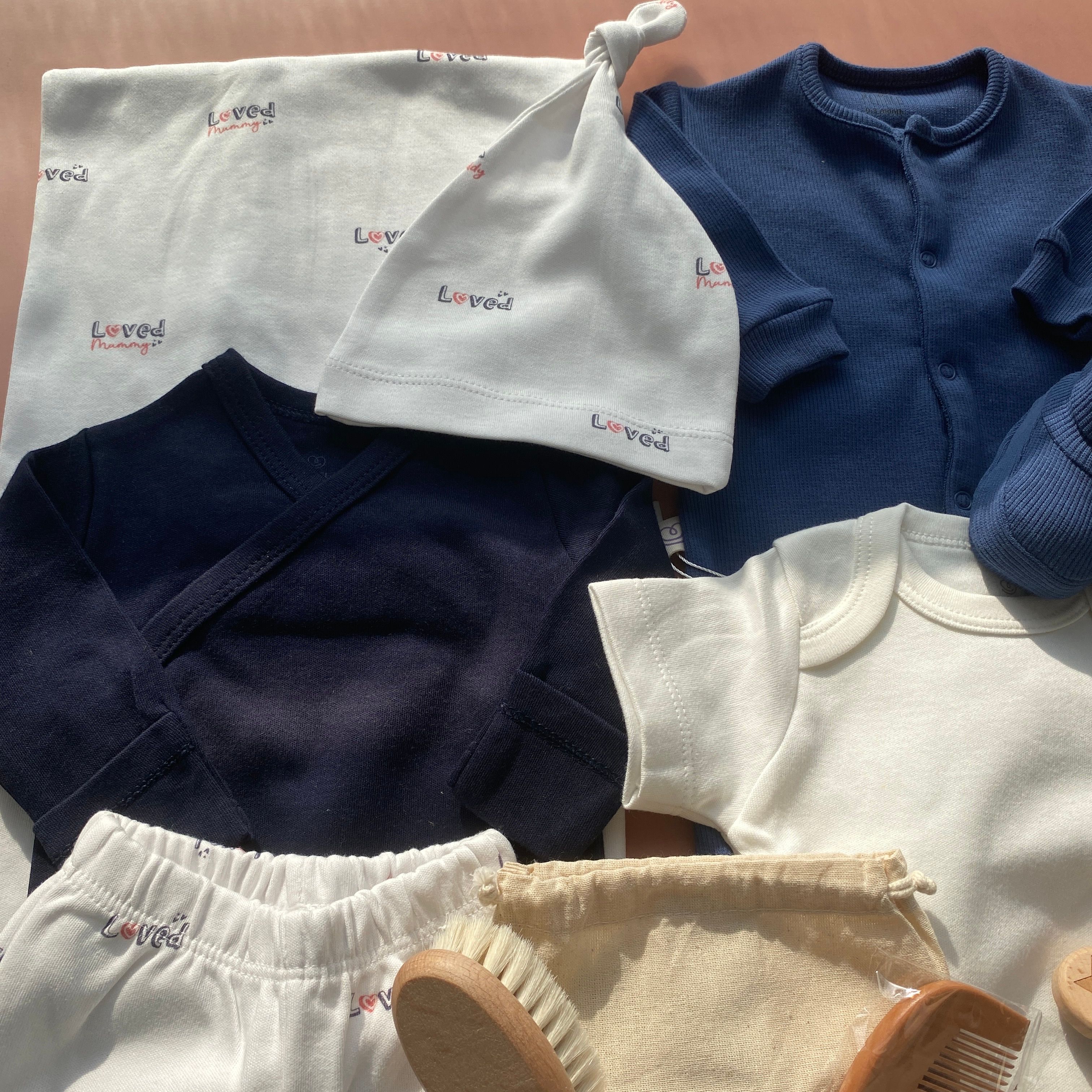 10’lu Organik Yeni Doğan Loved Daddy and Mommy Hastane Çıkışı 