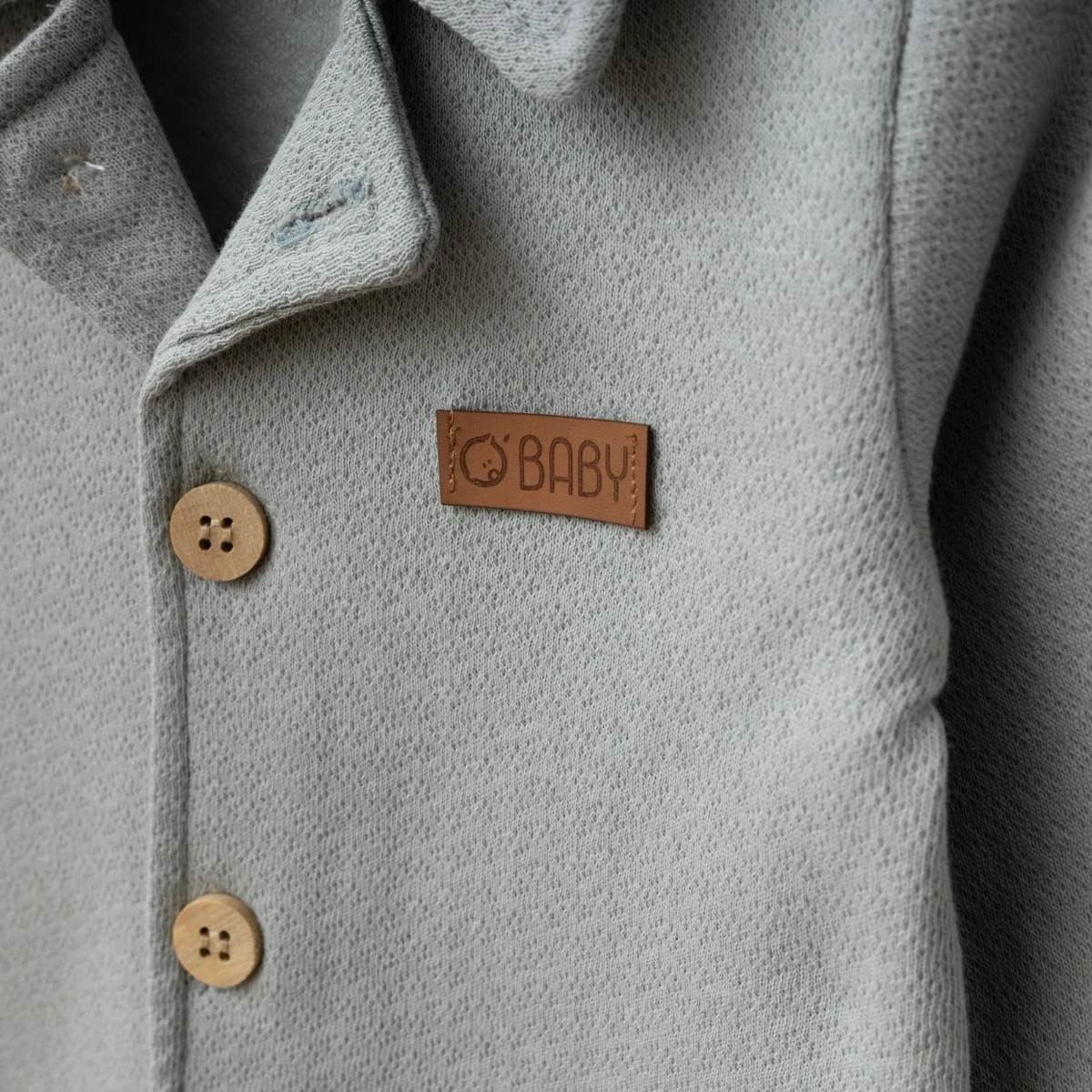 Erkek Bebek Jakarlı Yakalı Tulum (Kahve-Gri-Krem)