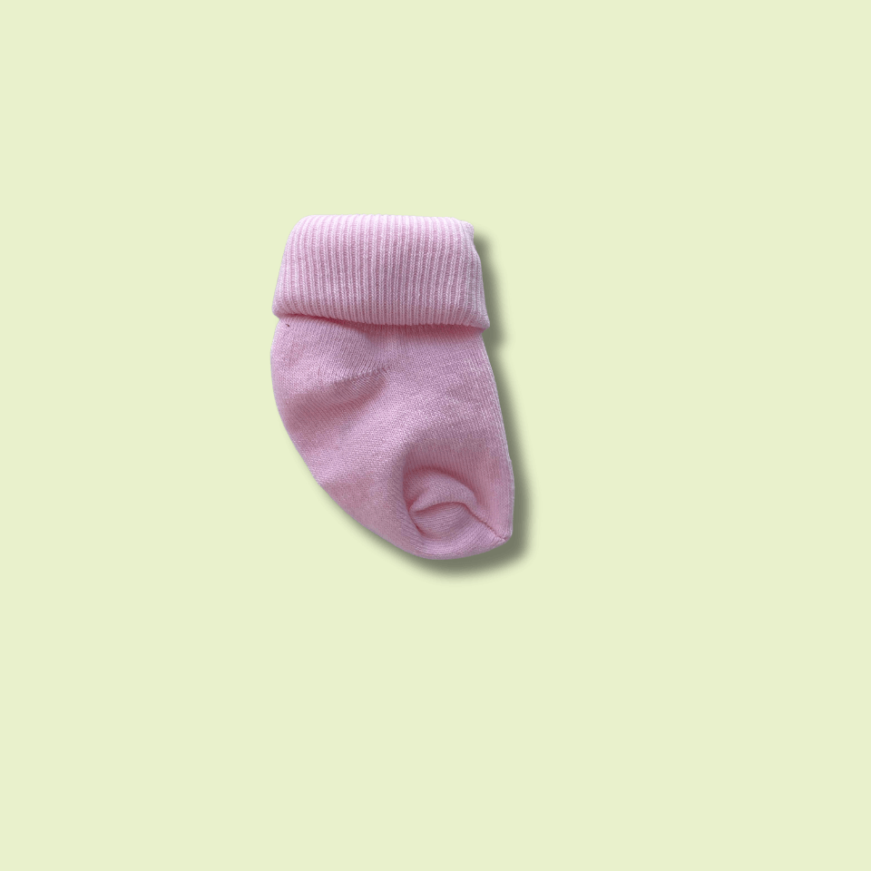 3'lü Kız Bebek %100 Pamuk Çorap (0-6 Ay) Renkli (Pembe,Çağla,Kırçıllı Gri,)
