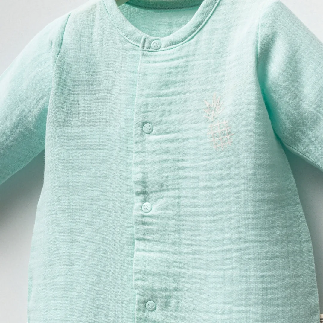 10'lu Ananas Desenli Müslin Hastane Çıkışı Set