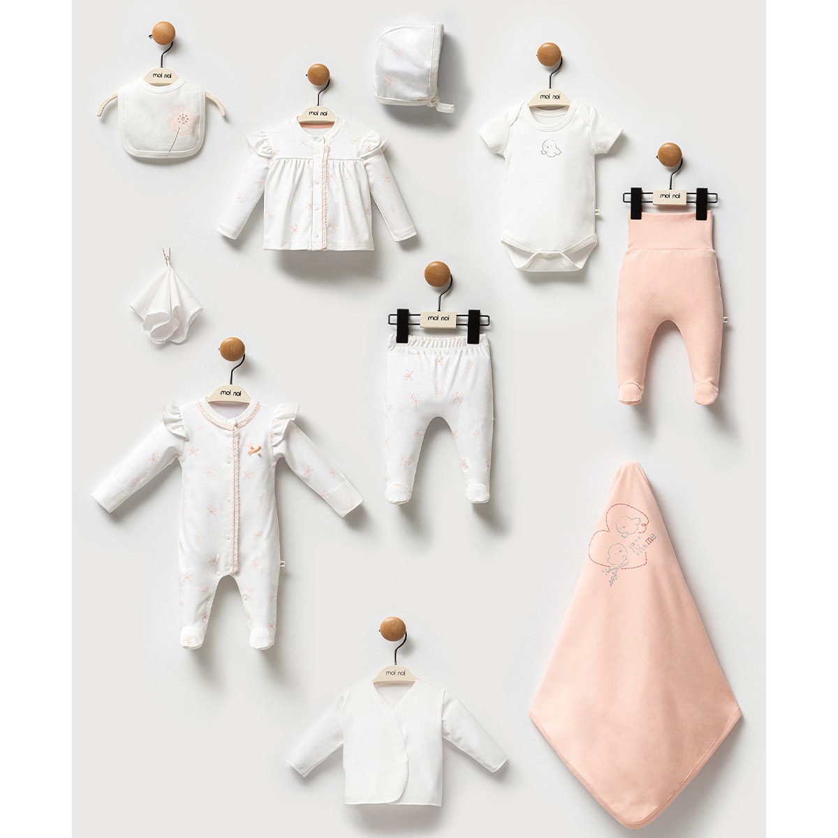 10'lu Kız Bebek Fly Somon Hastane Çıkışı Set