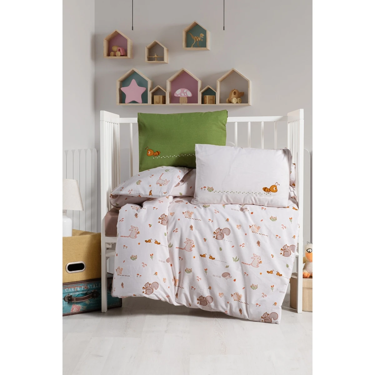 4'lü Unisex Baskılı Nevresim Takımı - Tiny Ant