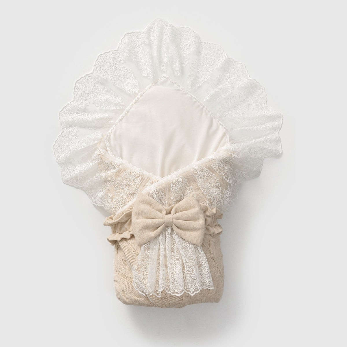 Triko Tüllü Kundak 85x85 cm Battaniye (Bej-Gri-Pembe-Mavi-Krem)