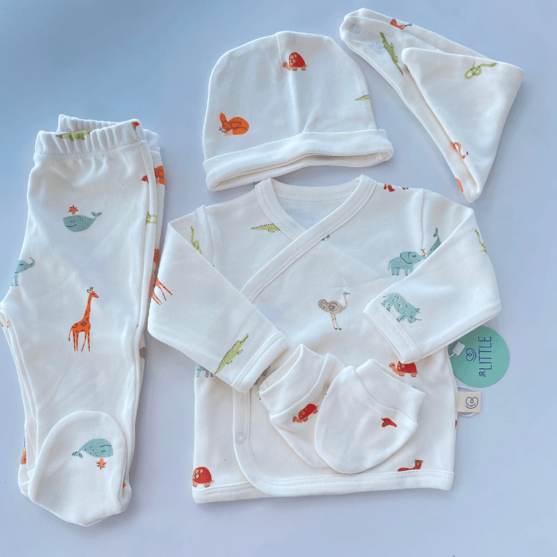 7'li Jr. Animals, Mint Patik, Mint Tulum Yeni Doğan Set