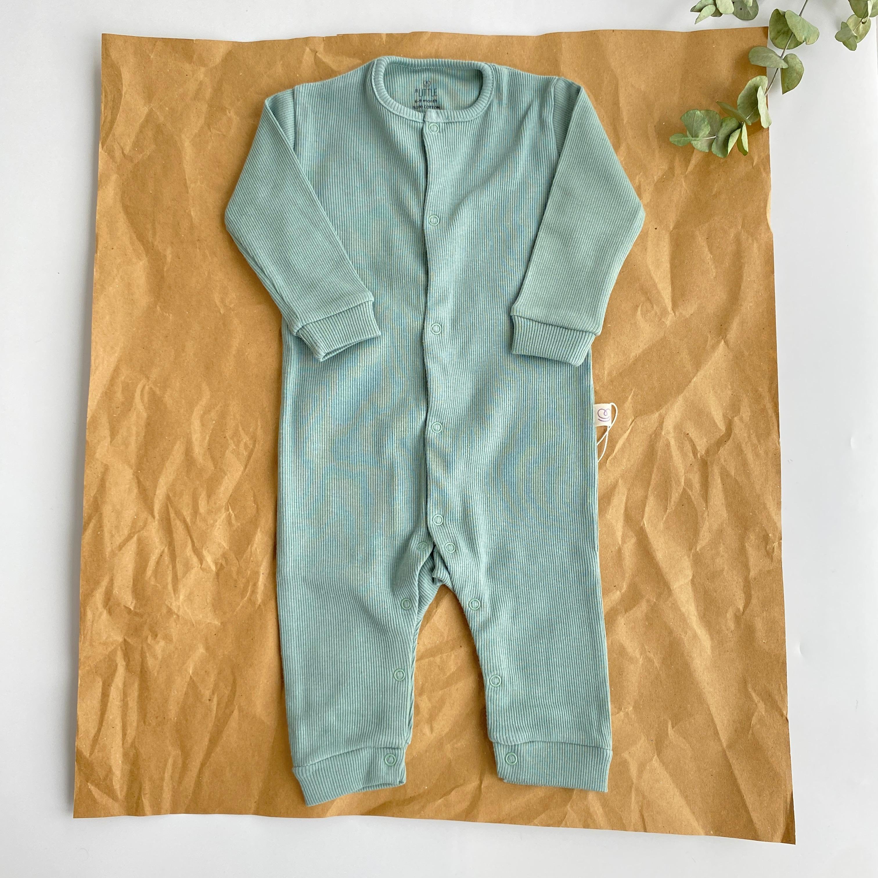 Mint Yeşili Kaşkorse Bebek Tulumu 6-9/9-12 Ay