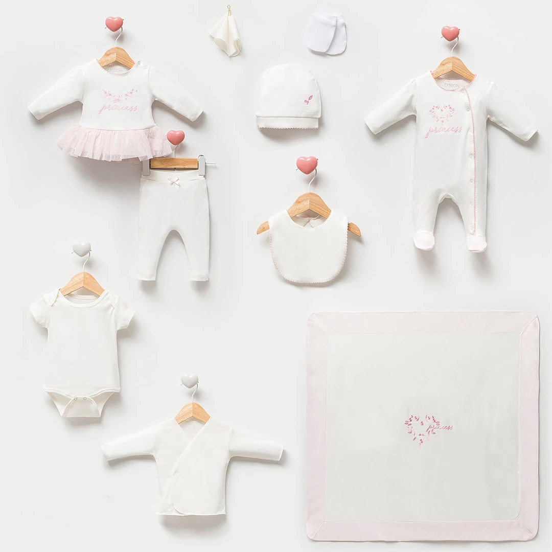 10'lu Kız Bebek Prenses Hastane Çıkışı Set