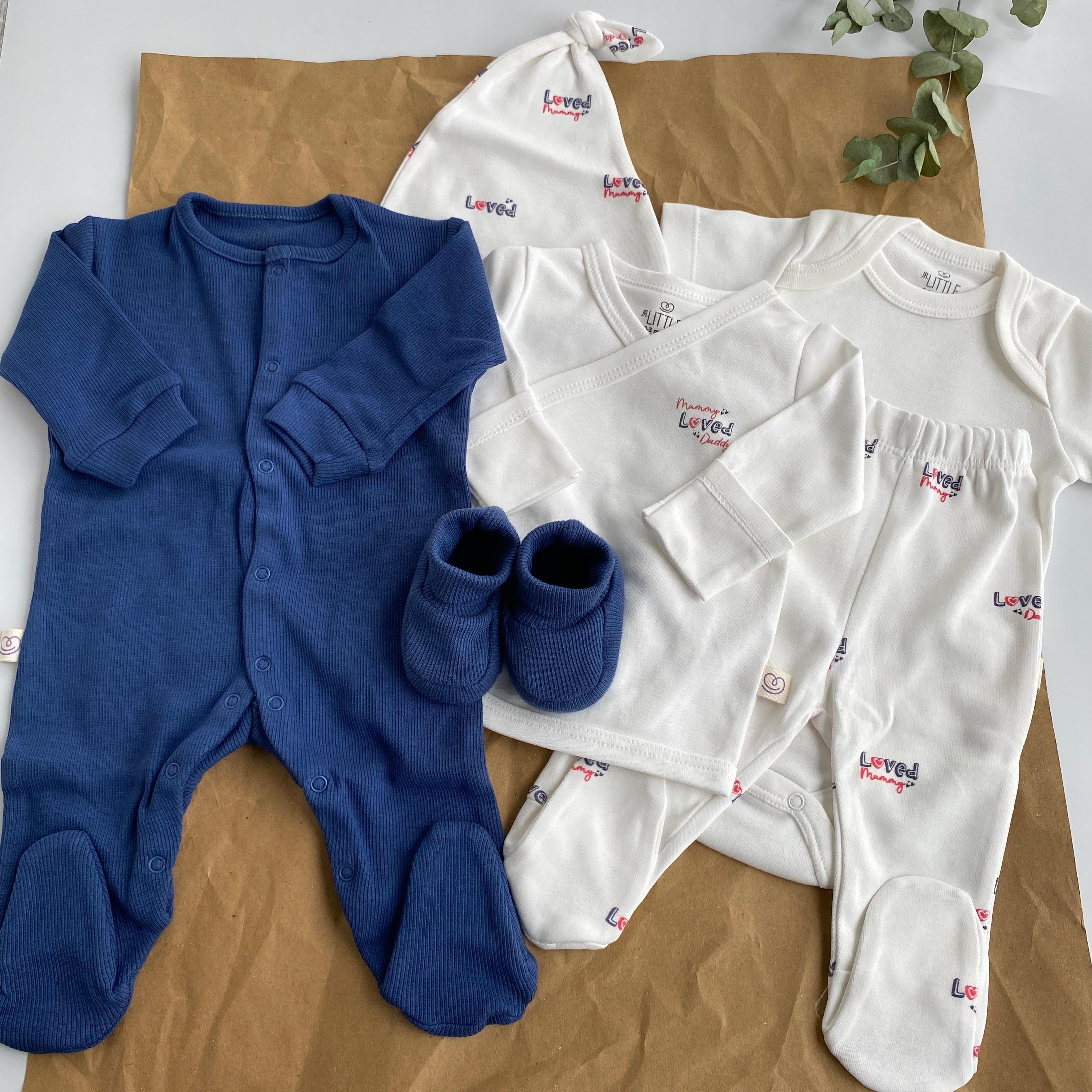 7'li Sloganlı Hastane Çıkışı-Body-Tulum-Patik Yeni Doğan Set