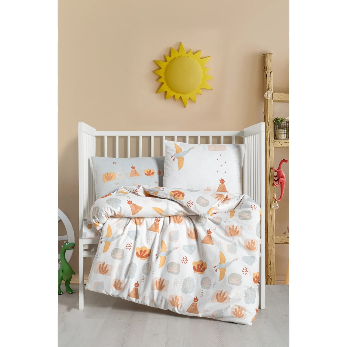 4'lü Unisex Baskılı Nevresim Takımı - Dino