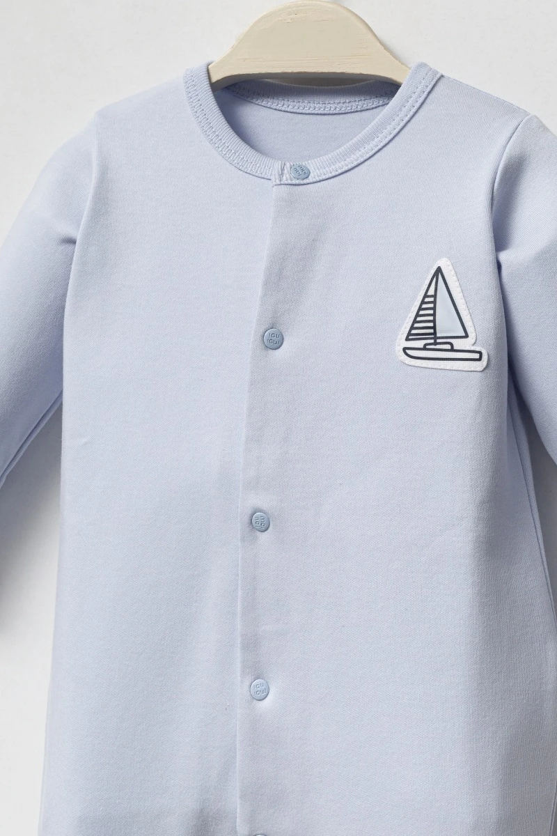 10'lu Erkek Bebek Captain Desen Mavi Hastane Çıkışı