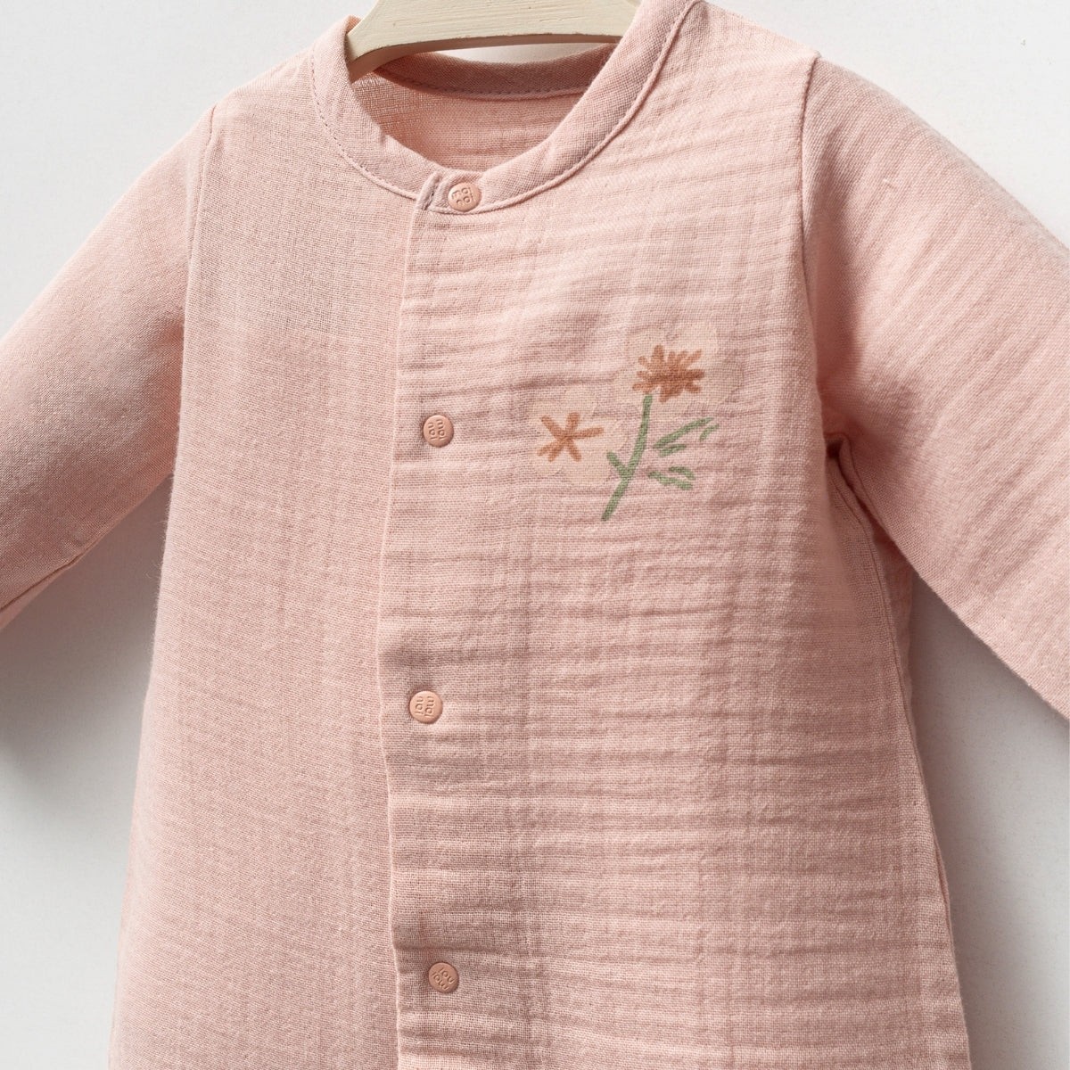 10'lu Müslin Kız Bebek Çiçek Desenli Hastane Çıkışı Set