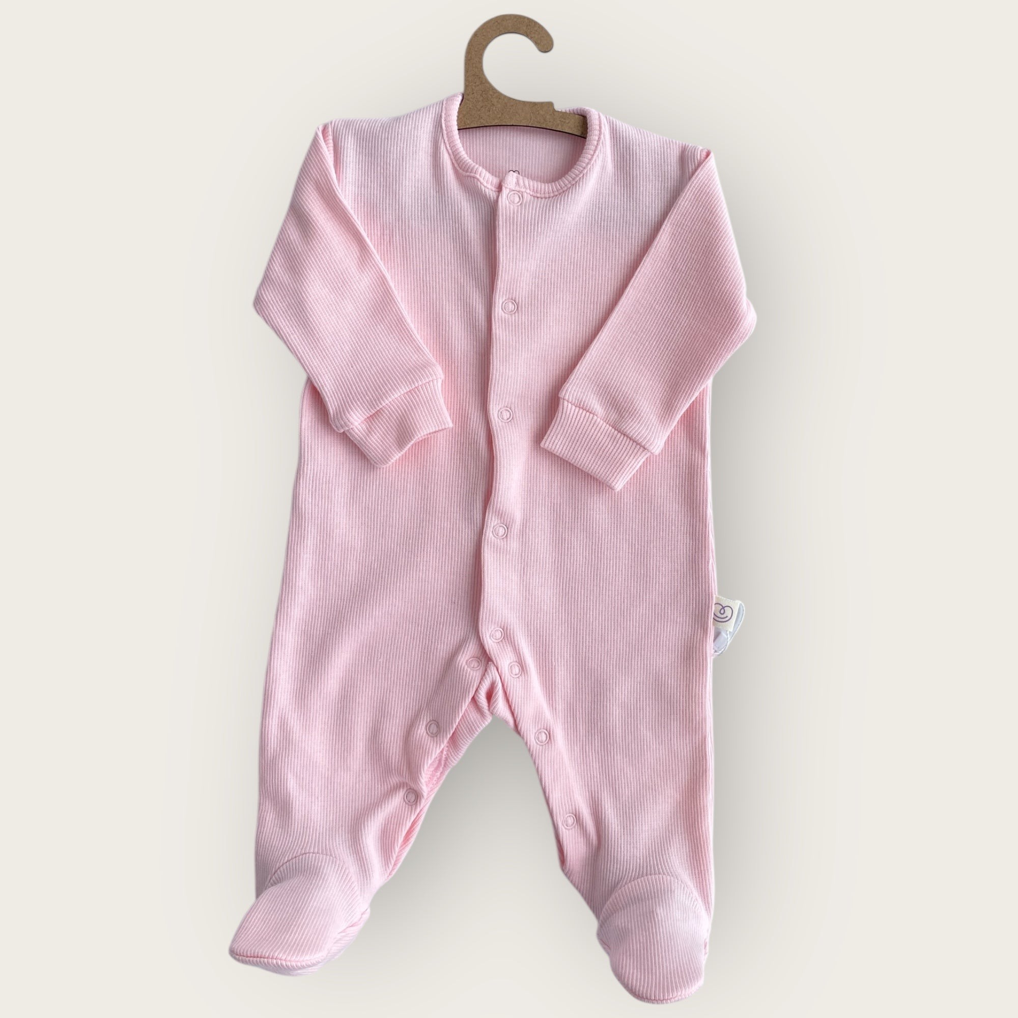 3’lü Kalp Desenli, Pembe, Mint Bebek Tulum Seti 0-3/3-6 Ay