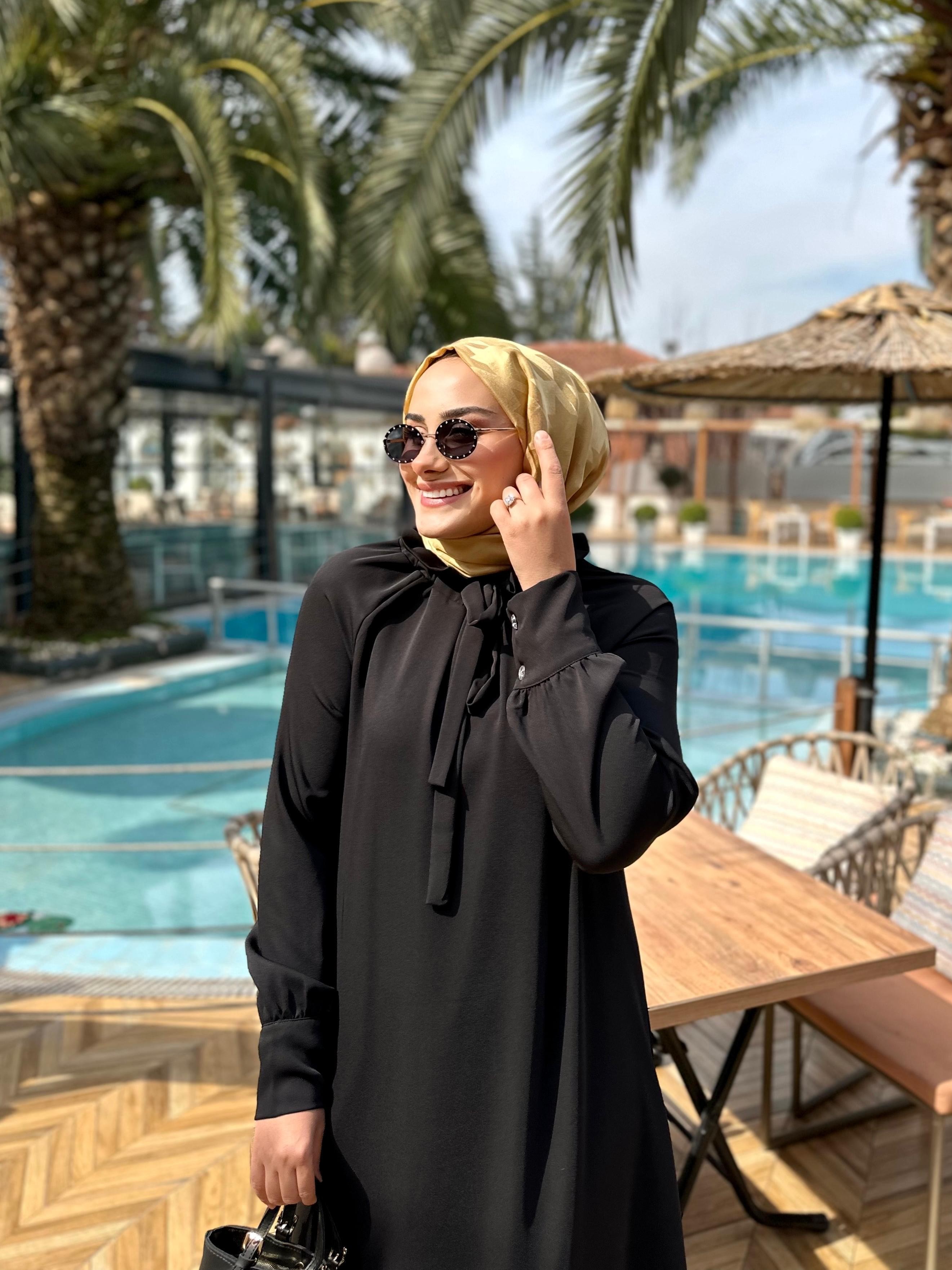 Talia Siyah Elbise