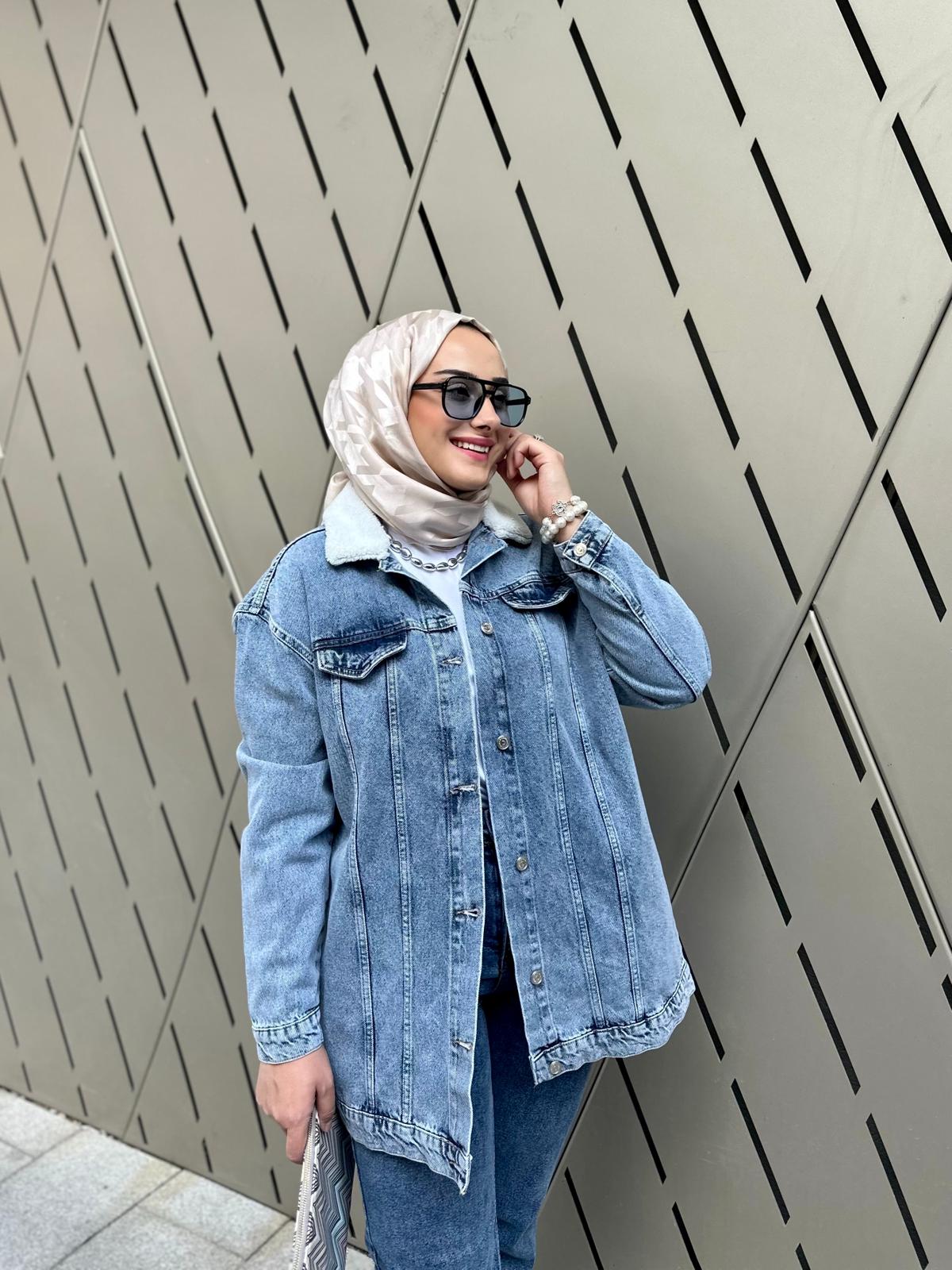 Kürk Yaka Kot Ceket