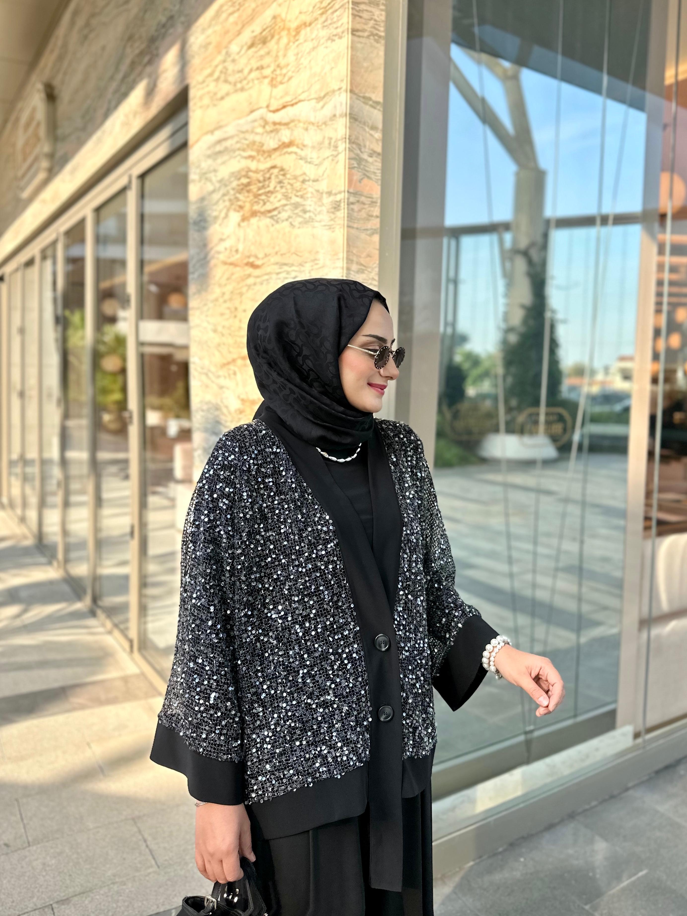  Payetli 3'lü Takım - Siyah