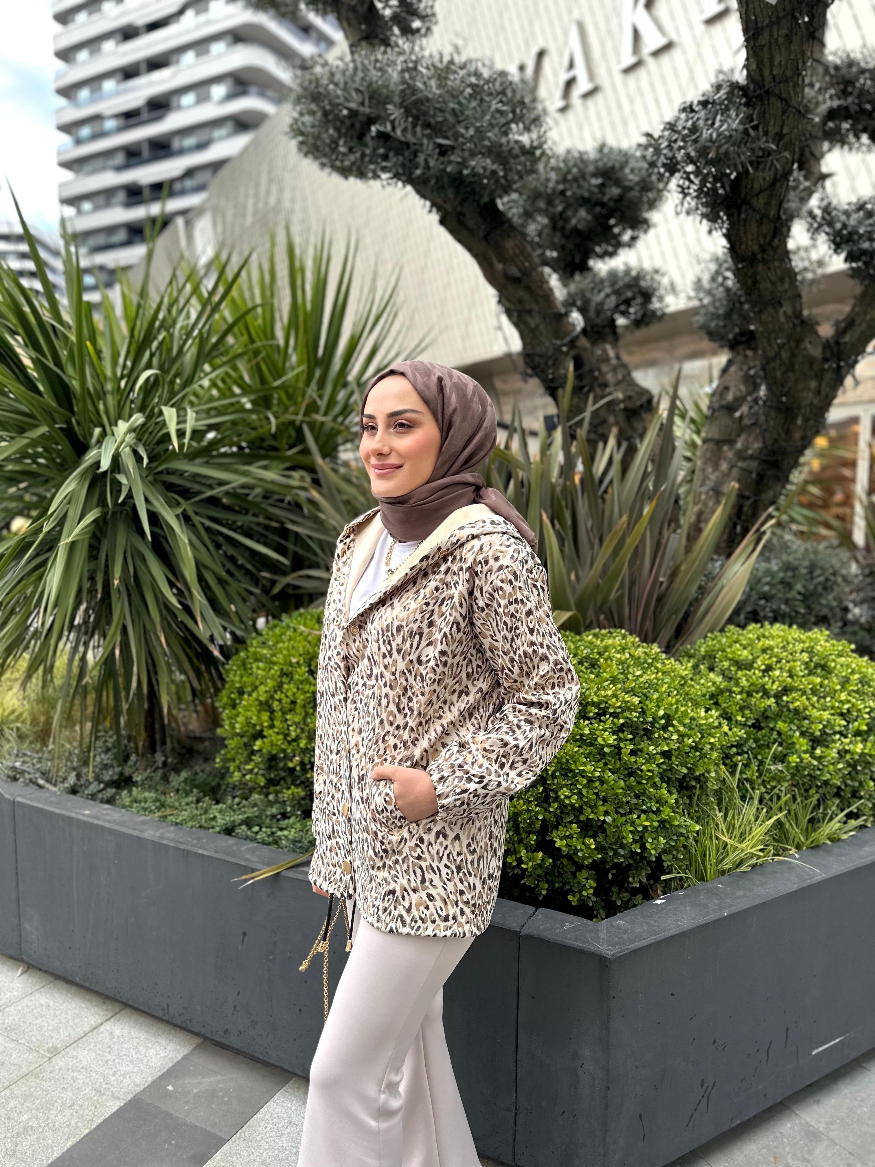 Gold Leopar Yağmurluk