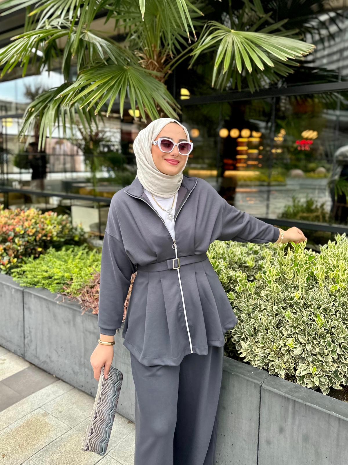 Pileli Oysho Takım - Gri