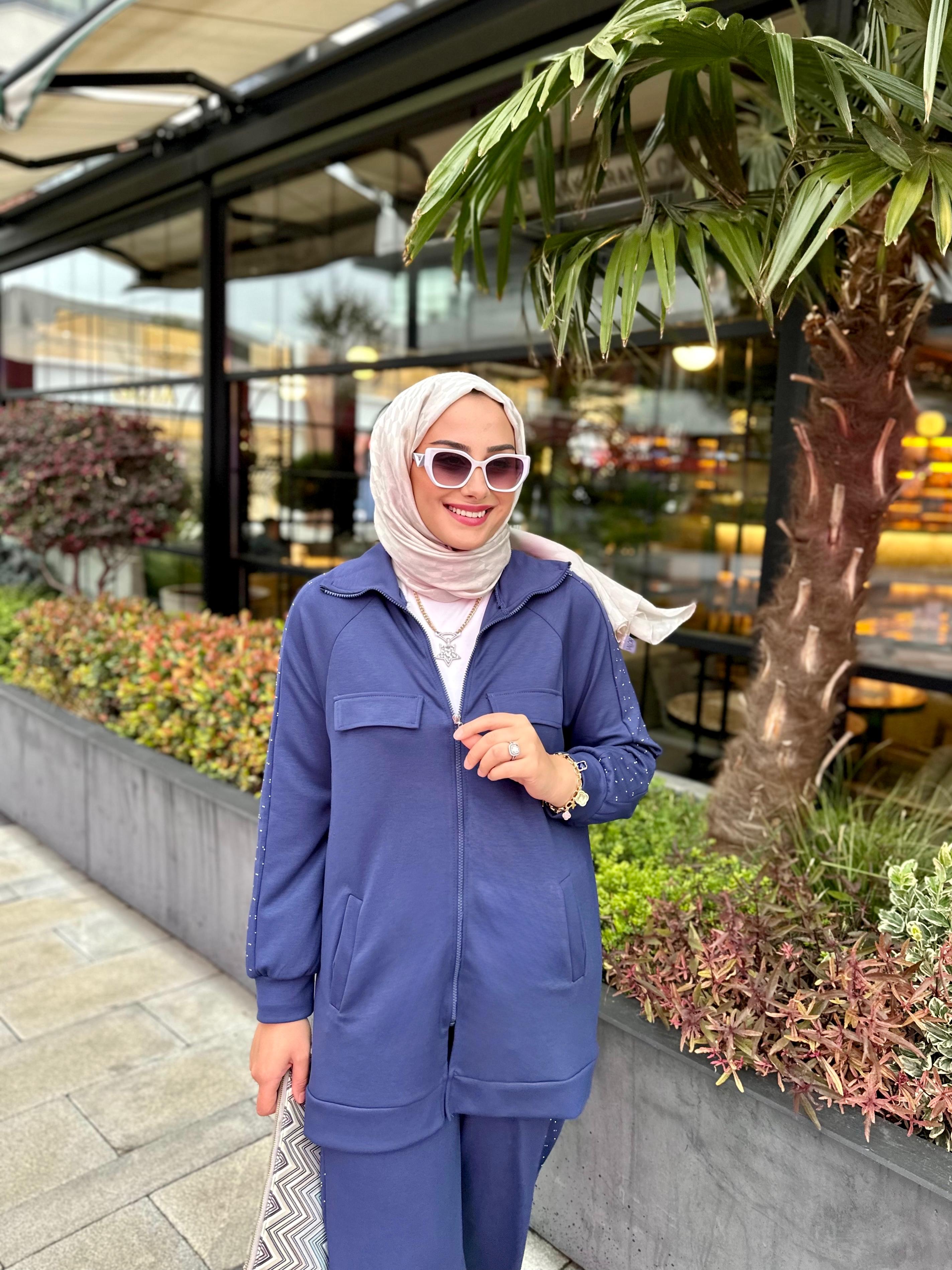 Simli Oysho Takım - İndigo