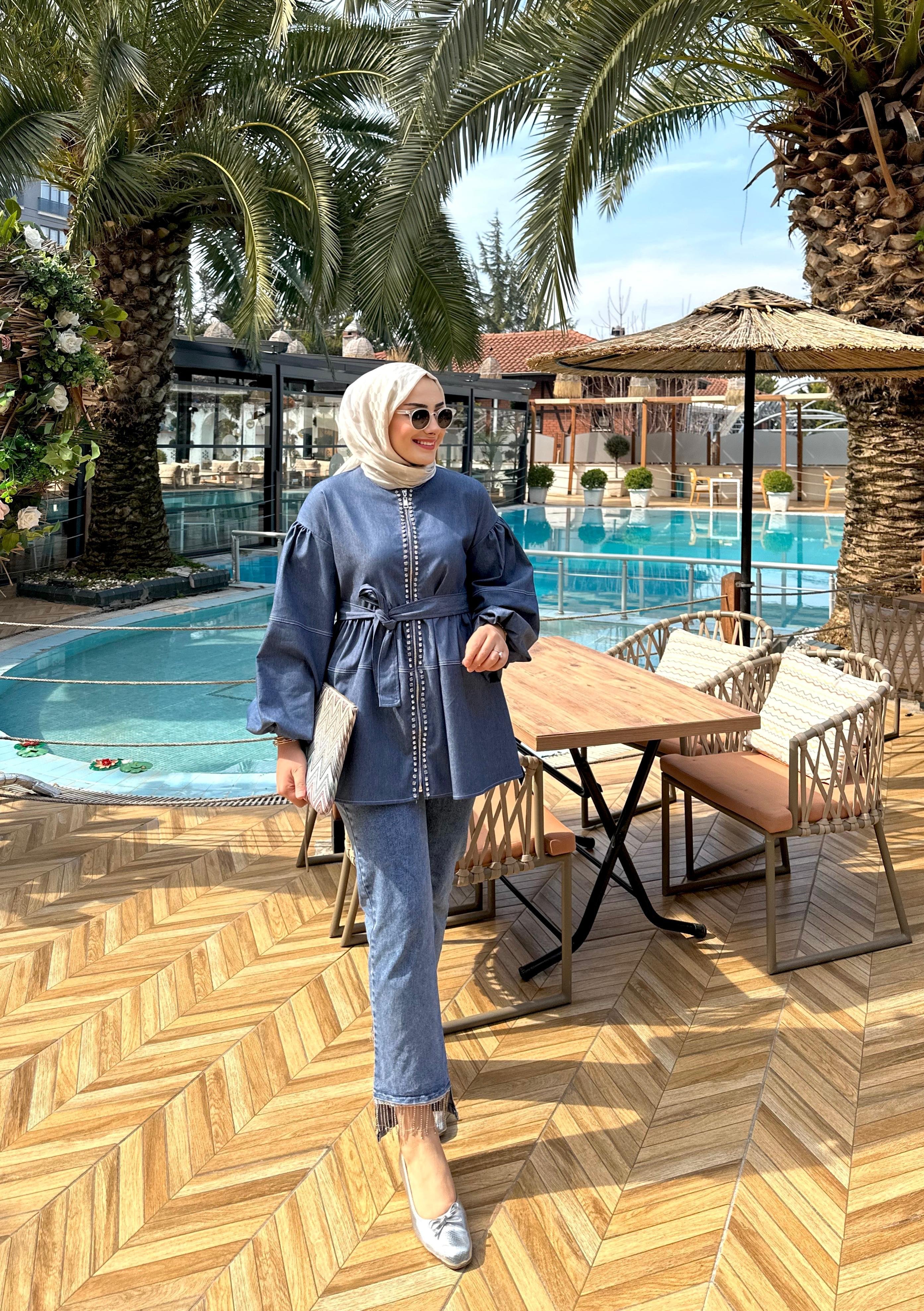 Eva Taşlı Denim Ceket