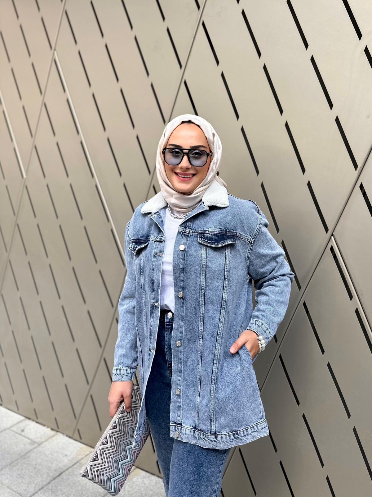 Kürk Yaka Kot Ceket