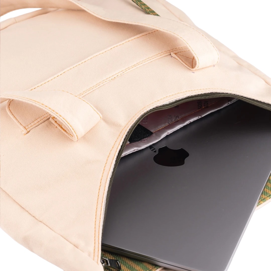 Krem Küçük Prens Desenli Canvas Kumaş Omuz Çantası