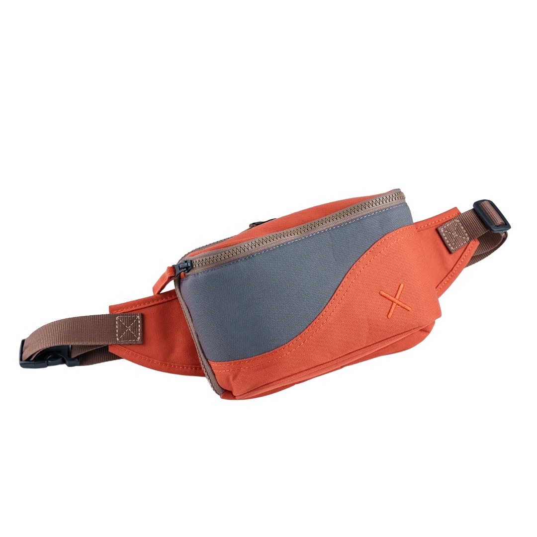 Turuncu Antrasit Kanvas Unisex Göğüs ve Bel Çantası