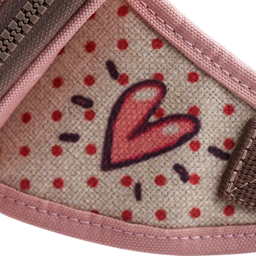 Pembe Domuz Desenli Kanvas Unisex Göğüs ve Bel Çantası