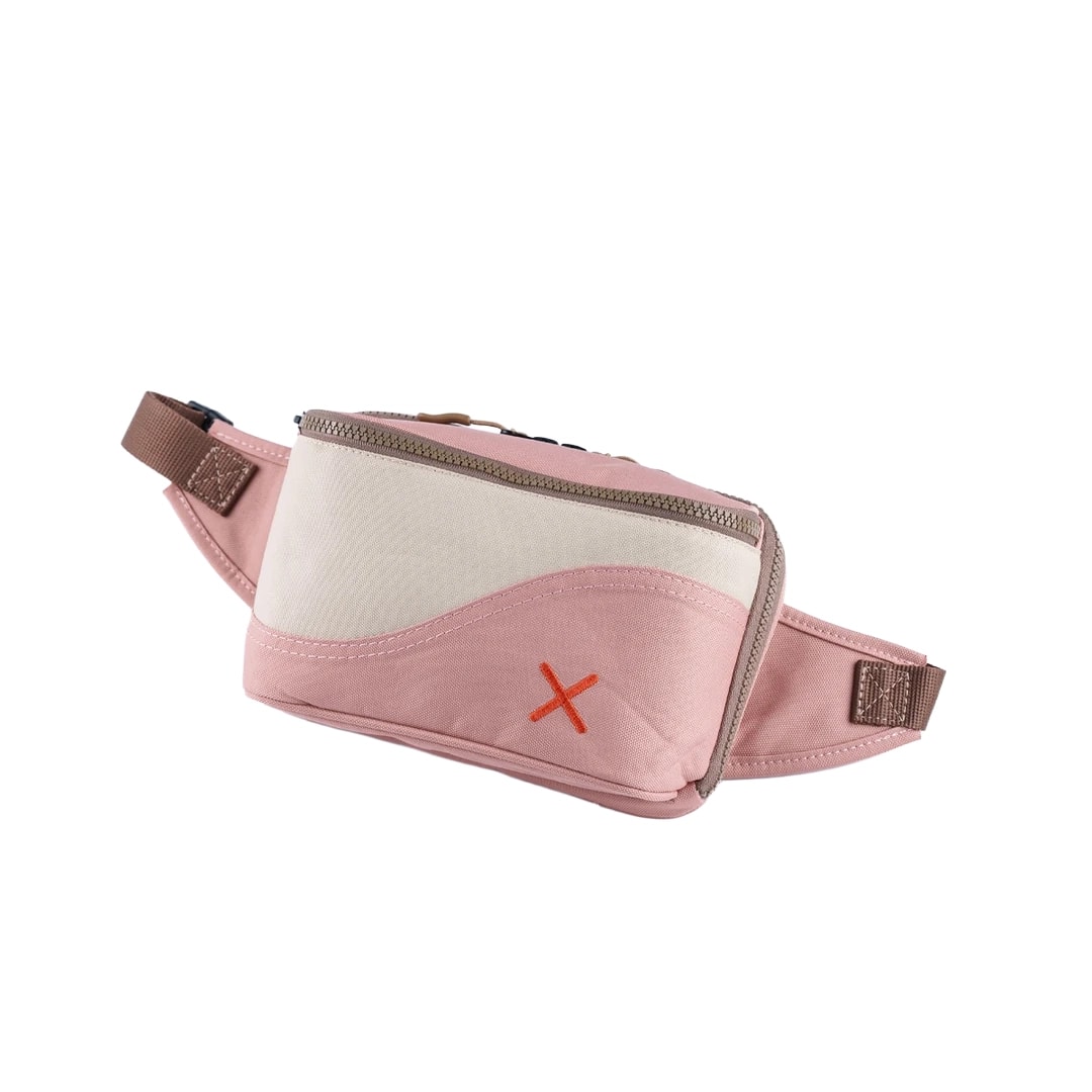 Pembe Krem Kanvas Unisex Göğüs ve Bel Çantası