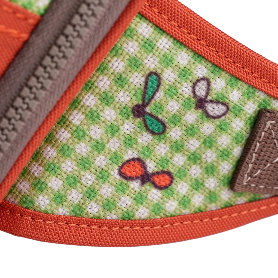 Turuncu Kurbağa Desenli Kanvas Unisex Göğüs ve Bel Çantası