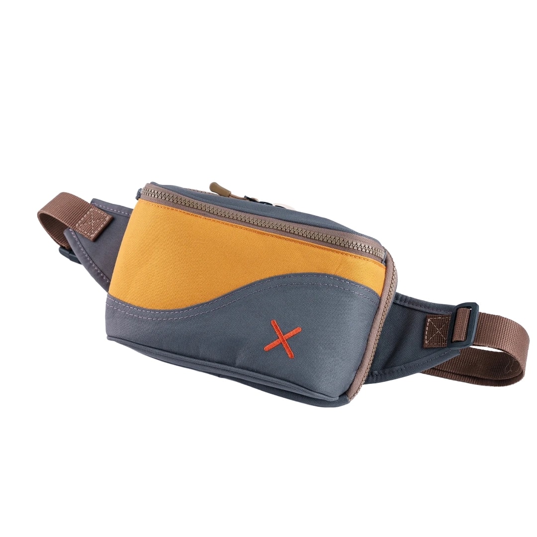 Antrasit Sarı Kanvas Unisex Göğüs ve Bel Çantası
