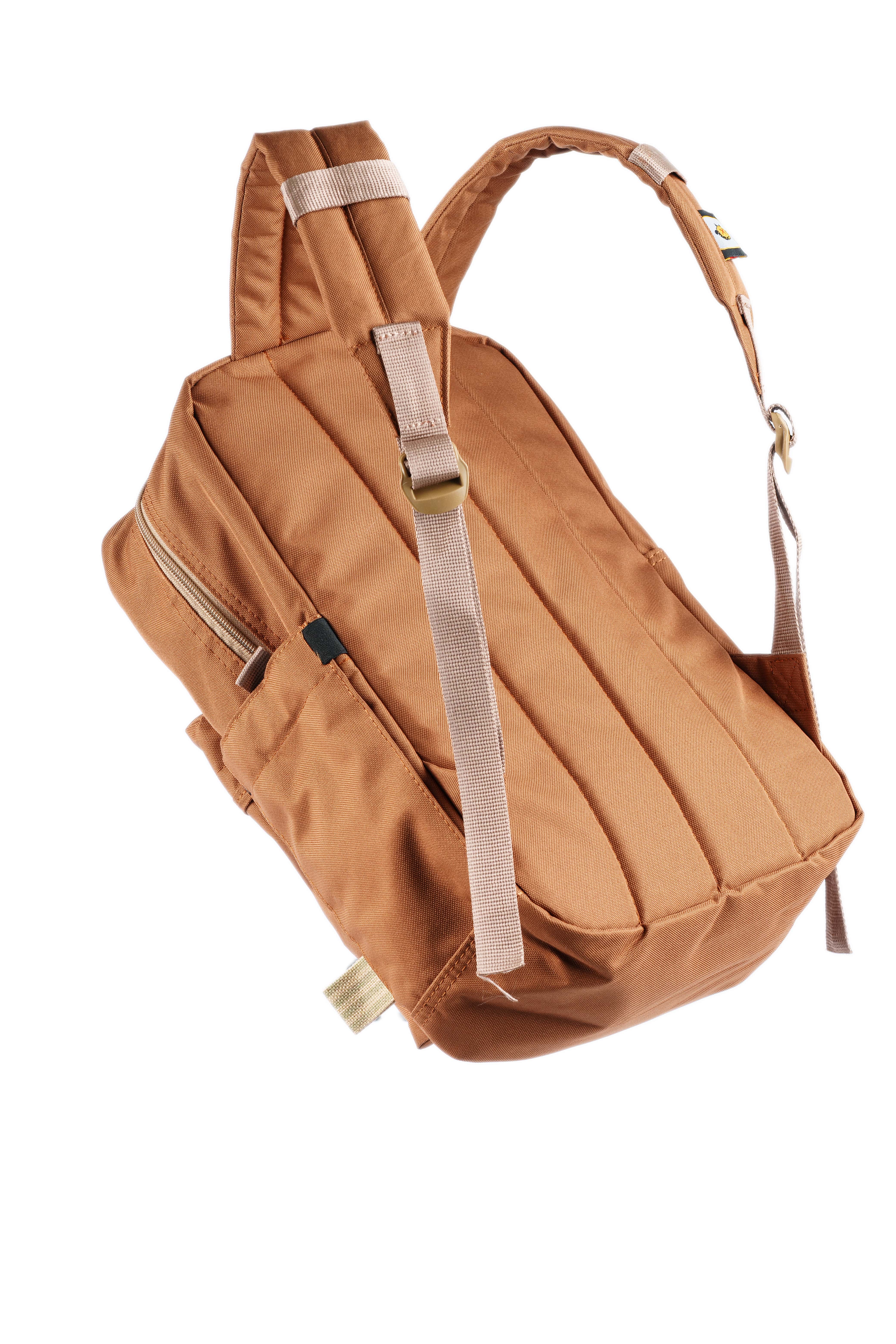 Kahverengi Kuş Desenli Kanvas Unisex Sırt Çantası