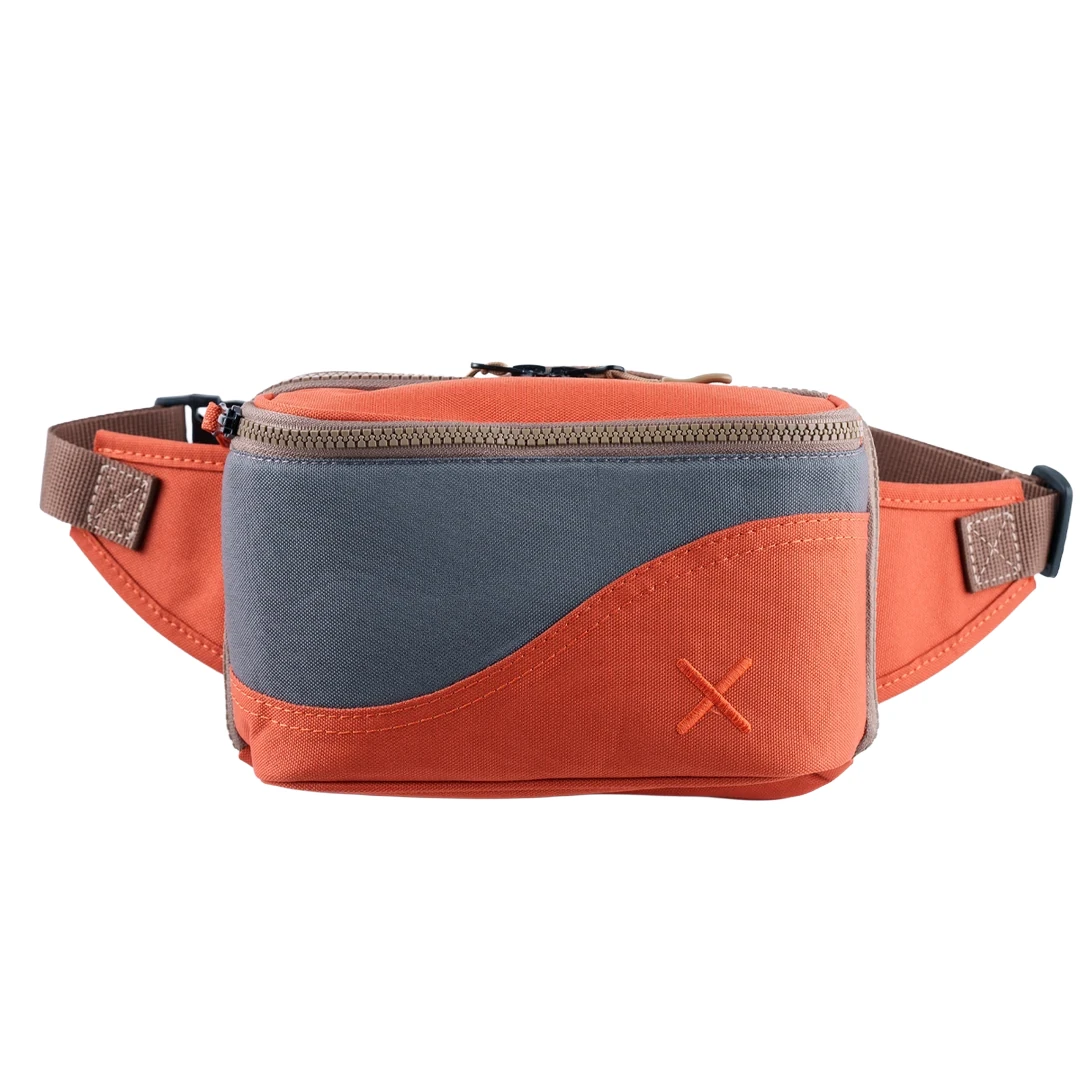 Turuncu Antrasit Kanvas Unisex Göğüs ve Bel Çantası