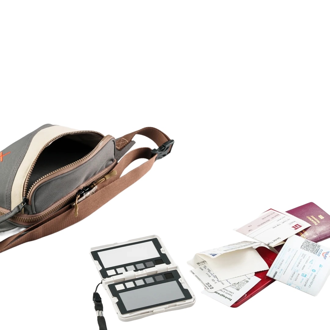 Yeşil Sarı Kanvas Unisex Göğüs ve Bel Çantası