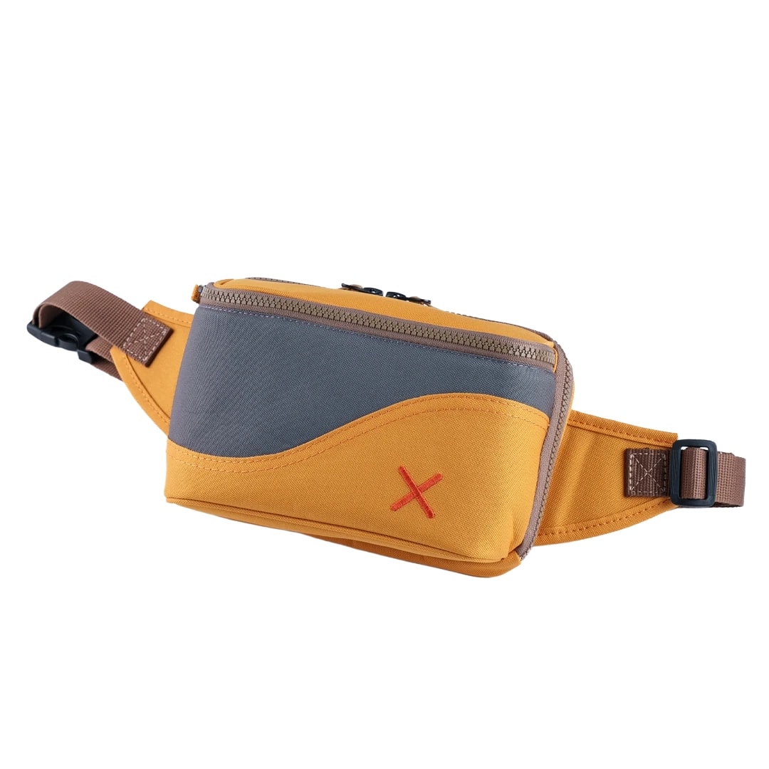 Sarı Antrasit Kanvas Unisex Göğüs ve Bel Çantası