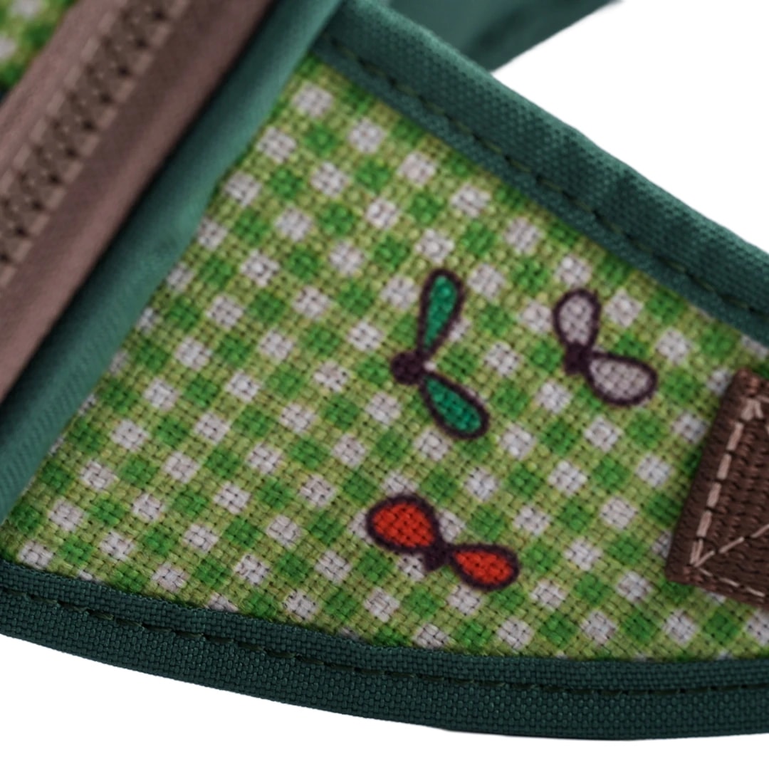 Yeşil Kurbağa Desenli Kanvas Unisex Göğüs ve Bel Çantası