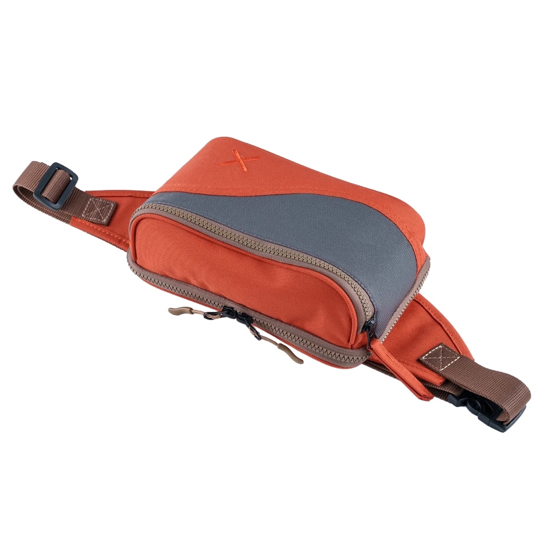 Turuncu Antrasit Kanvas Unisex Göğüs ve Bel Çantası