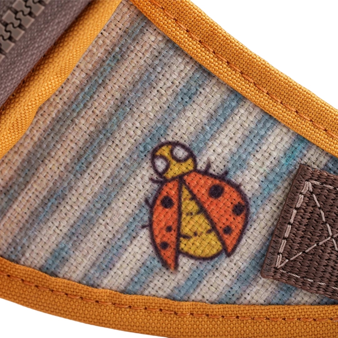 Sarı Fare Desenli Kanvas Unisex Göğüs ve Bel Çantası