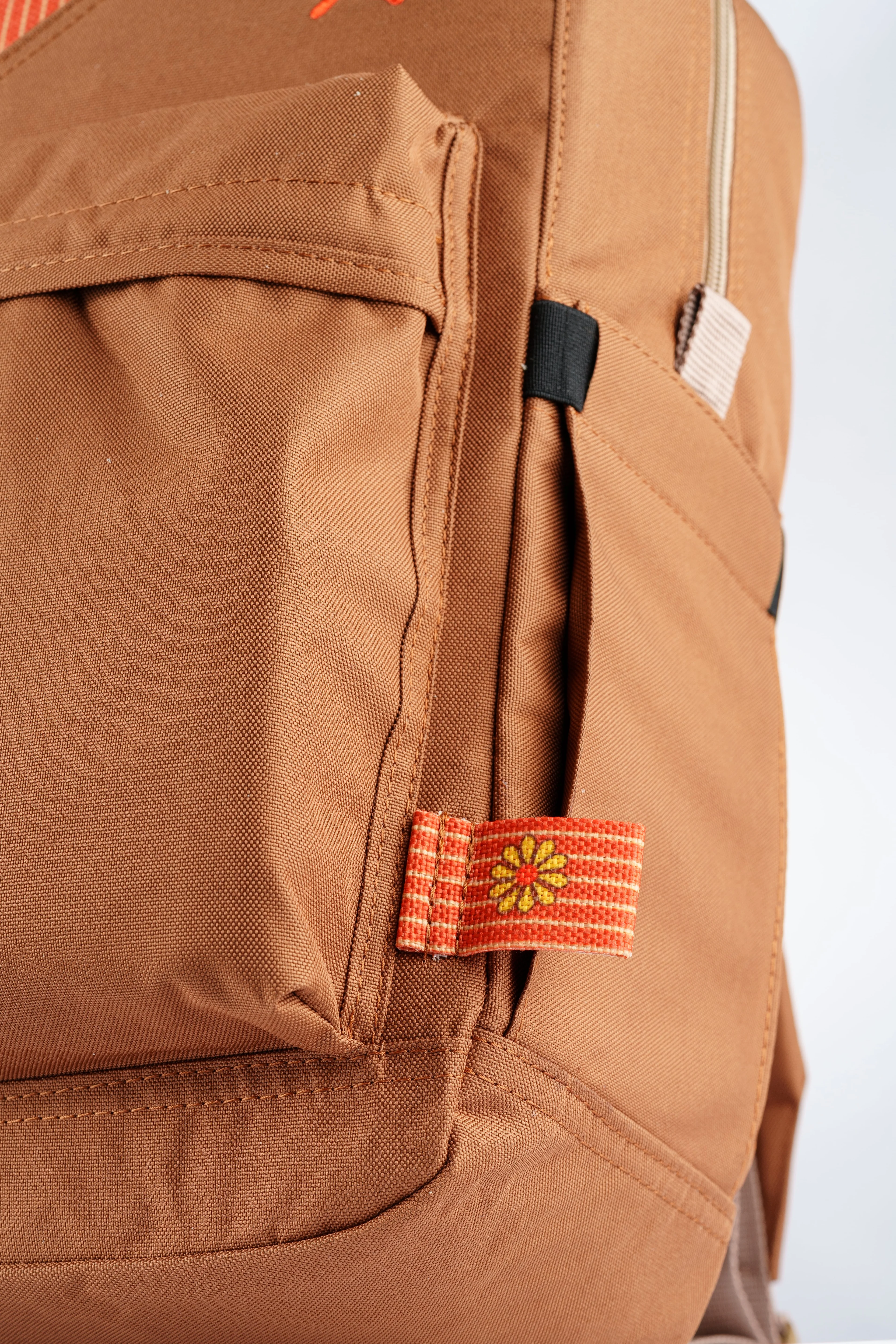 Kahverengi Kuş Desenli Kanvas Unisex Sırt Çantası