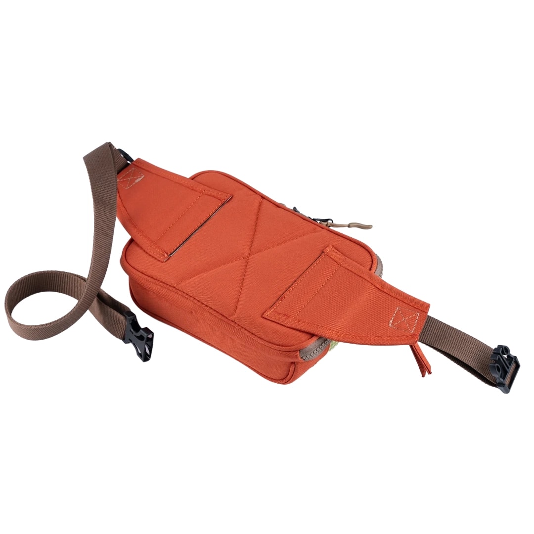 Turuncu Baykuş Desenli Kanvas Unisex Göğüs ve Bel Çantası