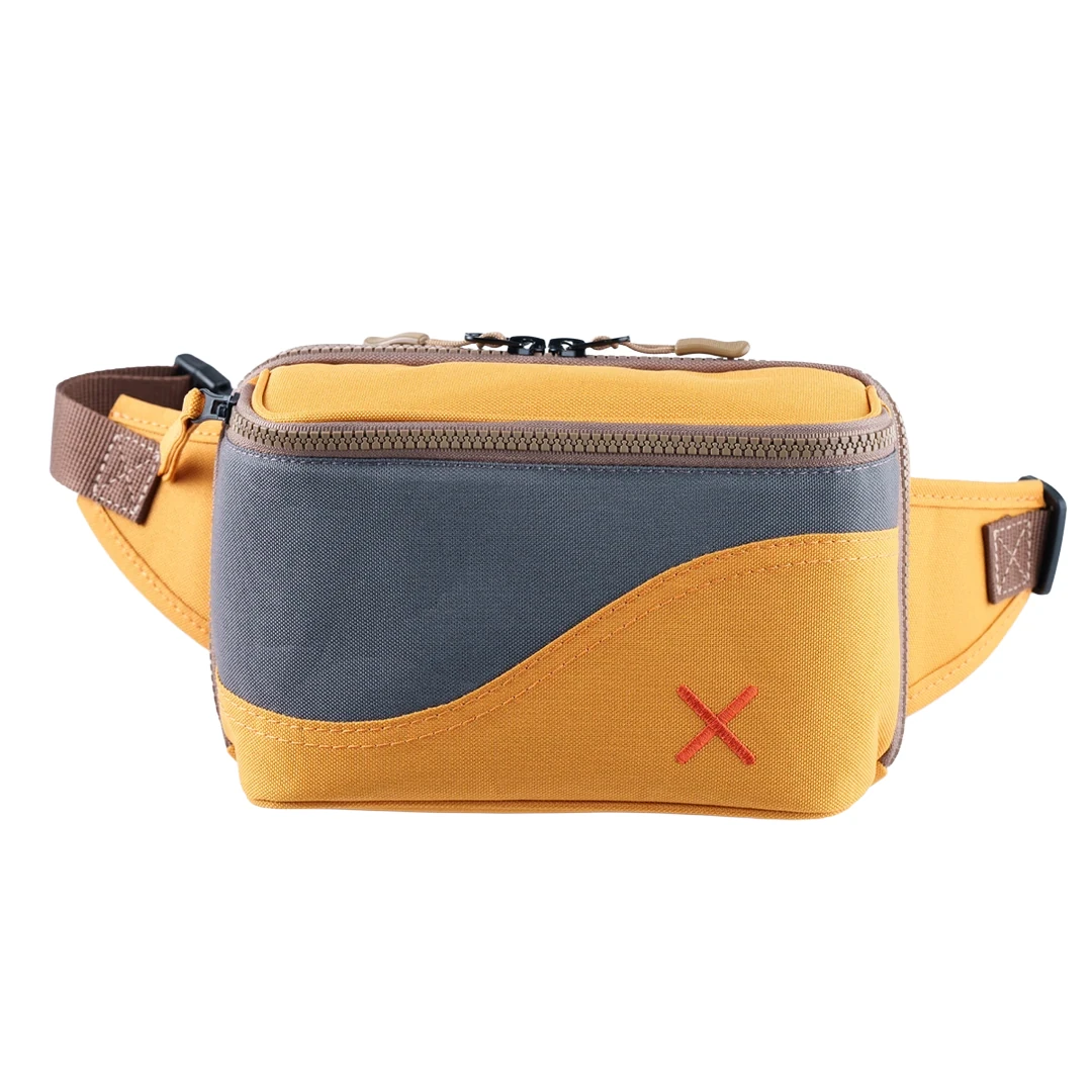 Sarı Antrasit Kanvas Unisex Göğüs ve Bel Çantası