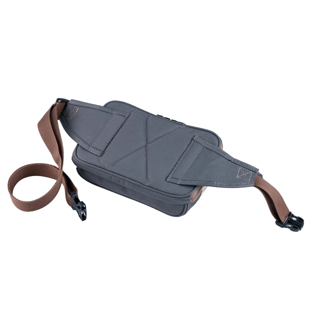 Antrasit Fare Desenli Kanvas Unisex Göğüs ve Bel Çantası