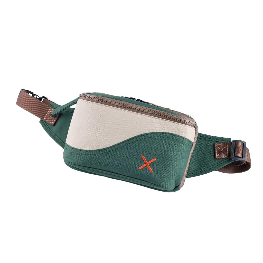 Yeşil Krem Kanvas Unisex Göğüs ve Bel Çantası