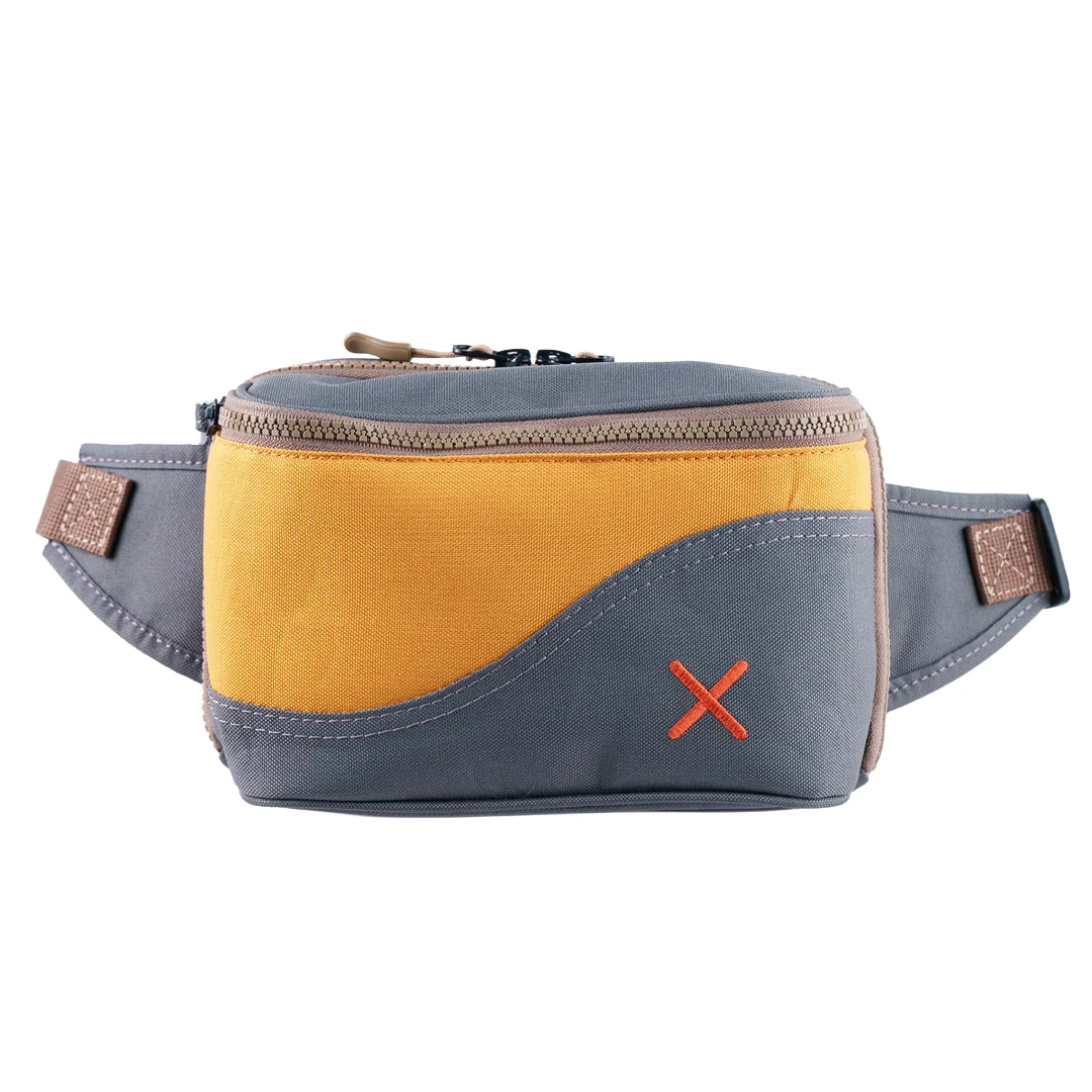 Antrasit Sarı Kanvas Unisex Göğüs ve Bel Çantası