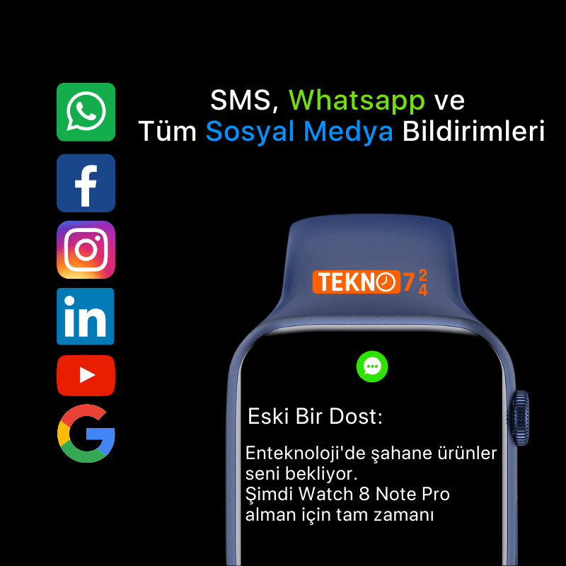 Watch 8 Note Pro Akıllı Saat