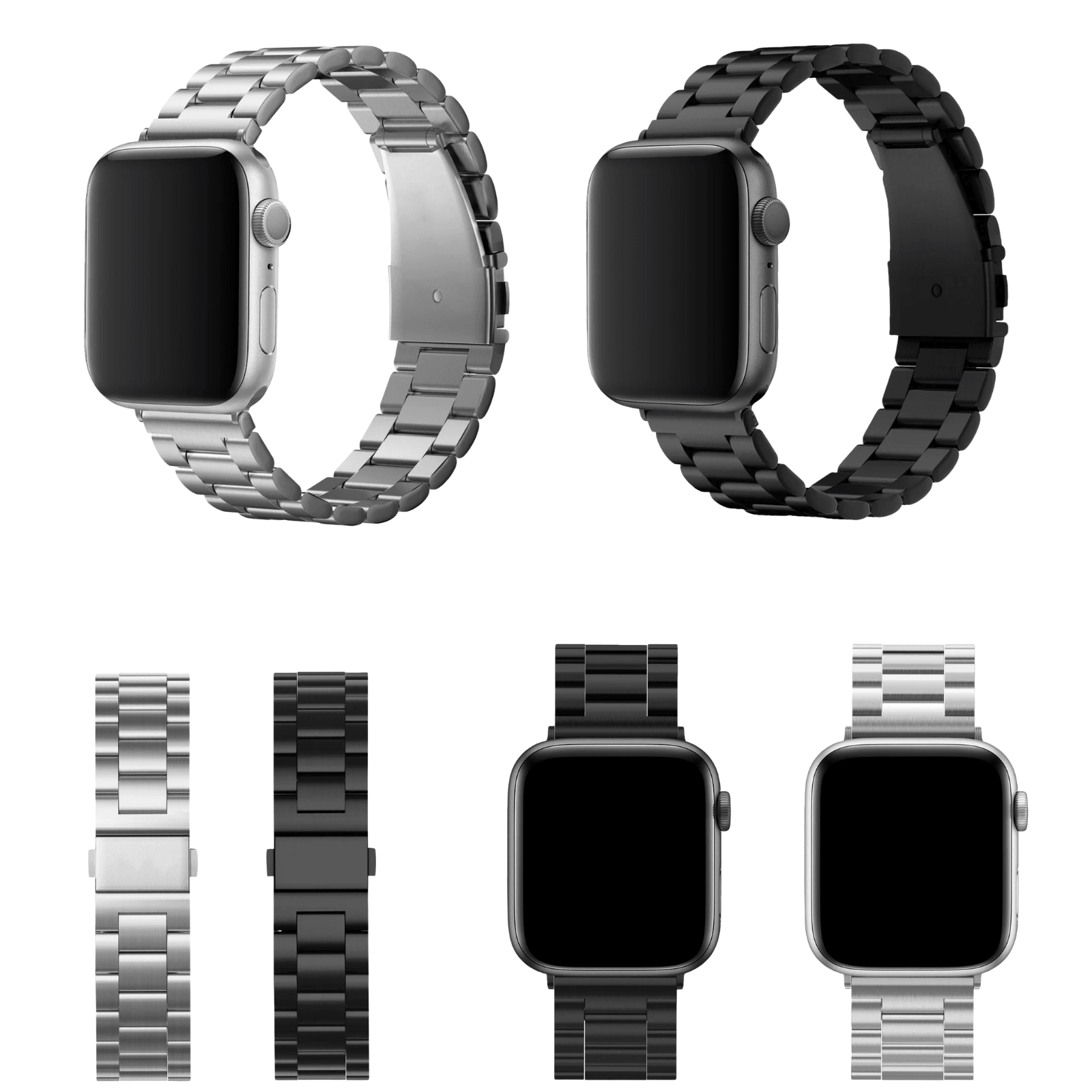 Apple Watch Uyumlu Üç Bakla Çelik Kordonlar